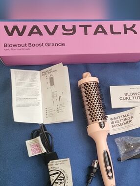 WAVYTALK Pink Blowout Boost Grande Ionic Thermal Brush